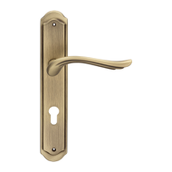 ARIA Door Lever handle on Plate - Polis